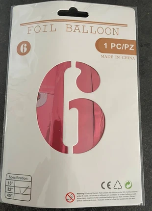 Ballon anniversaire chiffre 6, zustand: Neu, 1,00 €, 1,75 € inklusive Vinted-Käuferschutz