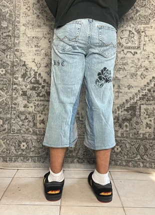 Jort baggy large floral handmade streetwear hip-hop y2k skater taille 29US, merk: JNCO, staat: Heel goed, maat: M, € 40,00, € 42,70 inclusief Kopersbescherming Pro