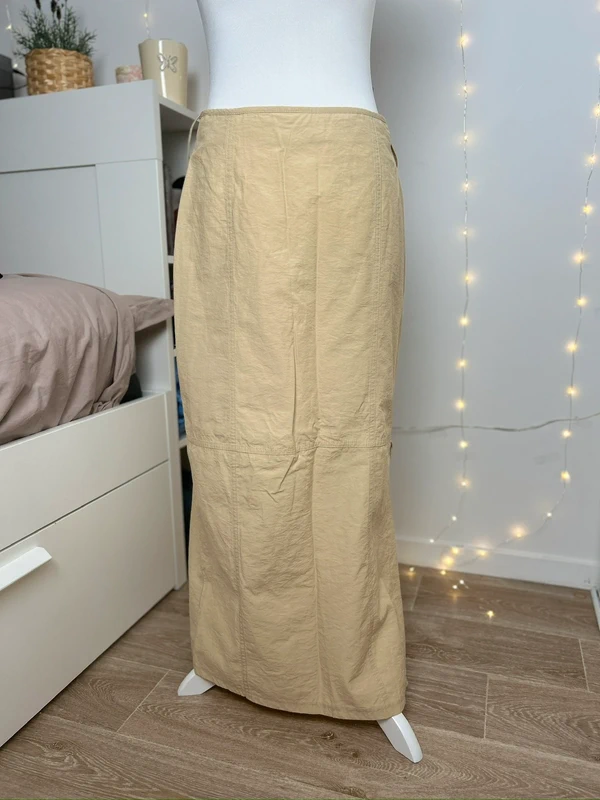 jupe longue vintage beige droite taille M
