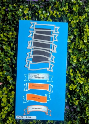 Lot de 5 découpes “Bannières & Étiquettes” -Scrapbooking-N°191, condition: Very good, €3.50, €4.38 includes Buyer Protection