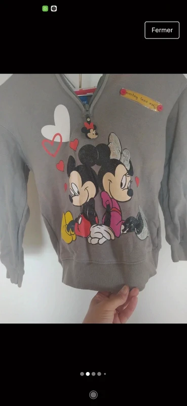 Sweat à capuche Disney 12 ans - photo numéro 2