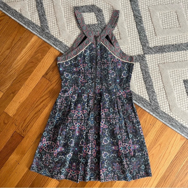 American Eagle Paisley Print Halter Mini Dress 4