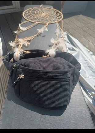 🖤 Schwarze Cord-Bauchtasche – minimalistisches Everyday Essential, marque: Vintage Dressing, état: Neuf sans étiquette, 9,90 €, 11,10 € Protection acheteurs incluse