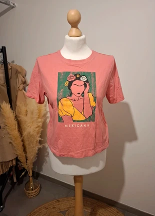 T-shirt rose à motifs Esmara taille S 36, marke: Esmara, zustand: Sehr gut, größe: S / 36 / 8, 5,00 €, 5,95 € beinhaltet Vinted-Käuferschutz Pro