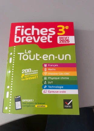 Livre Fiches brevet 3 e, brand: Hatier, condition: Very good, €7.00, €8.05 includes Buyer Protection