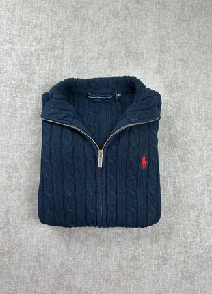 Pull Ralph Lauren torsadée à zip bleu marine taille XS, marca: Ralph Lauren, estado: Muito bom, tamanho: XS, €55.00, €58.45 inclui Proteção do Comprador Pro