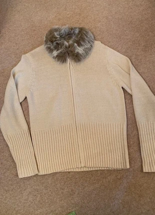 Kathie Lee Collection (U.S.A) Beige Cardigan with faux fur detachable collar., brand: Kathie Lee Colection., condition: New without tags, size: Other, £8.00, £9.10 includes Buyer Protection