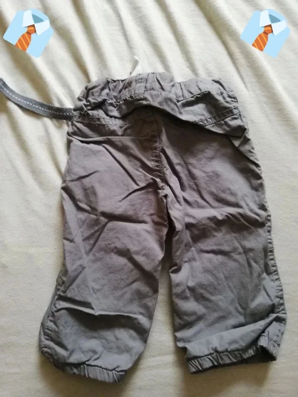 Pantalon Gris Pattes d'Éléphant - Taille 9 Mois (tape à l'Oeil) - photo numéro 2