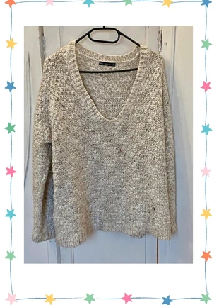 Maxi pull maille décolleté Zara k’it couleur latte crème, merk: Zara, staat: Goed, maat: M / 38 / 10, € 4,00, € 4,90 inclusief Kopersbescherming Pro