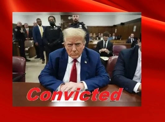 Custom Graphic T-shirt Trump Convicted RED 2