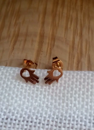 Boucles d'oreilles puces main de Fatma, estado: Muito bom, €12.00, €13.30 inclui Proteção do Comprador Pro