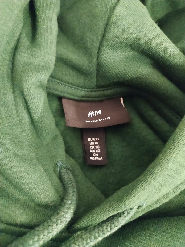 Felpa con cappuccio verde XL H&M, relaxed fit, uomo 2