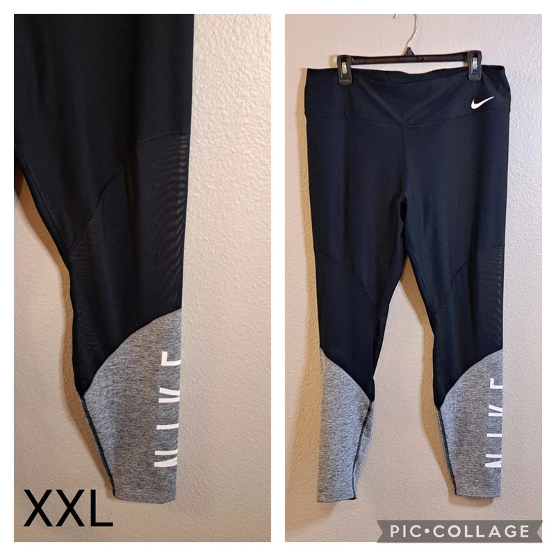 Nike Dri-Fit Black/Grey Leggings - Pre-Owned - Xxl 1