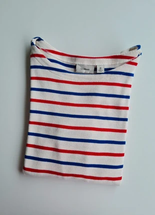 Marinière L.L.Bean en coton épais rayée rouge et bleu – Taille M Regular – Fabriquée au Pérou, merk: L.L. Bean, staat: Heel goed, maat: M / 38 / 10, € 15,00, € 16,45 inclusief Kopersbescherming Pro