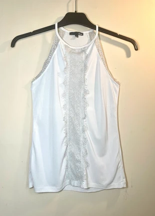 Débardeur blanc brodé Etam – dentelle fleurs – taille XS / 34, marke: Etam, zustand: Sehr gut, größe: XS / 34 / 6, 3,00 €, 3,85 € inklusive Vinted-Käuferschutz