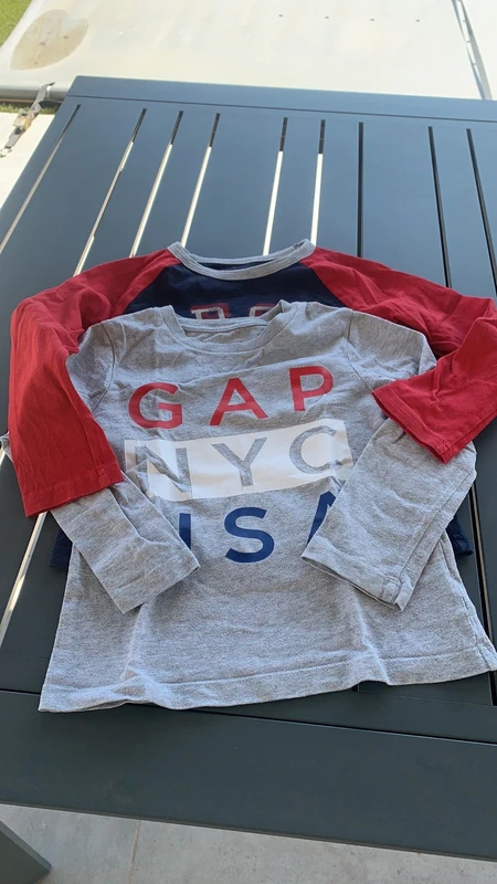 Lot 2 tee-shirts GAP XS (4-5 ans)