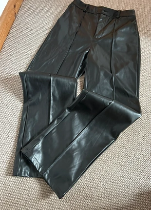 Black Faux Leather Wide Leg Trousers Size S - Fits 10, brand: boutique, condition: New without tags, size: Other, £13.95, £15.35 includes Buyer Protection