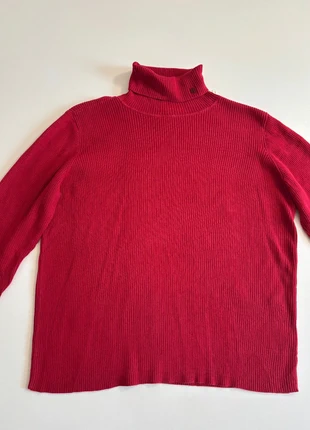 Pull col roulé rouge brodé – Lauren Ralph Lauren – Taille L, brand: Ralph Lauren, condizioni: Ottime, taglia: L / IT 44 / EU 40, €16.00, €17.50 include la Protezione acquisti Pro