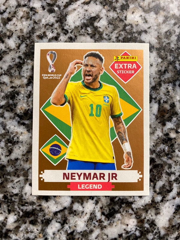 Panini Qatar World Cup Extra Sticker 2022 Legend Neymar Jr - BRONZE