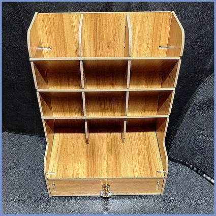 New Pre-Assembled Plywood Convertible Desk Organizer with Drawer 3