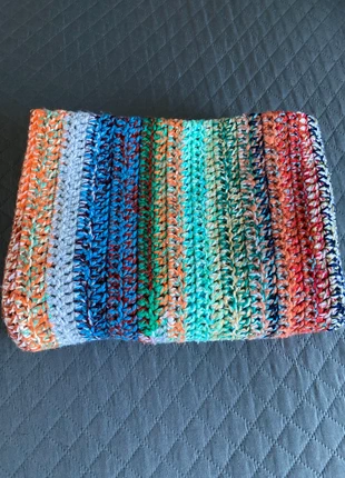 Vintage couverture plaid crochet multicolore années 70, estado: Bom, €20.00, €21.70 inclui Proteção do Comprador