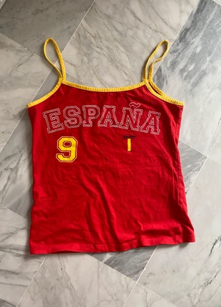 Top España 2000 Y2K Football Tank, marque: Vintage Dressing, état: Très bon état, taille: M / 38 / 10, 7,00 €, 8,05 € Protection acheteurs incluse