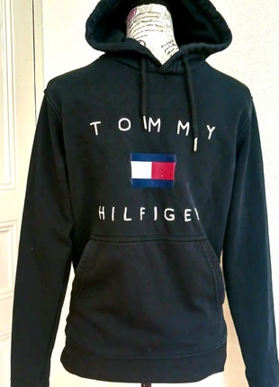 Pull Sweat noir à capuche Tommy Hilfiger homme femme brodé S, marca: Tommy Hilfiger, estado: Muy bueno, tamaño: S, 8,00 €, 9,10 € Protección al comprador incluida