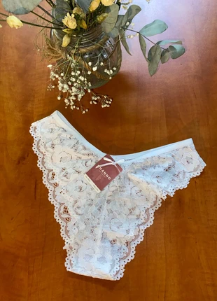 Tangas dentelle XL blanc, état: Neuf avec étiquette, taille: XL / 42 / 14, 4,00 €, 4,90 € Protection acheteurs incluse