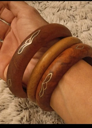 Très beau lot de bracelets ethniques en bois précieux, brand: Vintage, condition: Very good, €13.50, €14.88 includes Buyer Protection