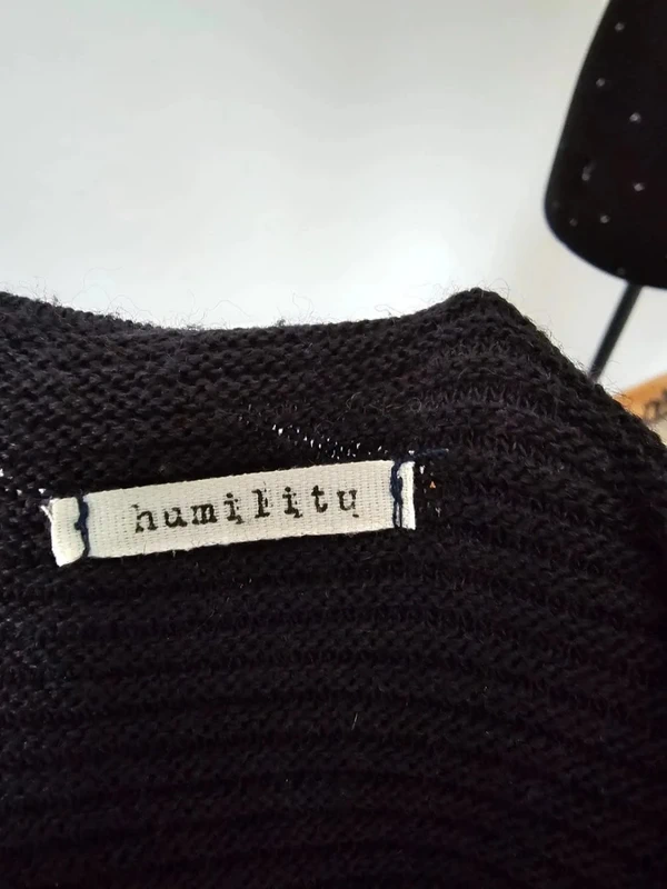 Pull noir en maille femme, taille M (38/10) - Marque Humility - Style décontracté - photo numéro 3