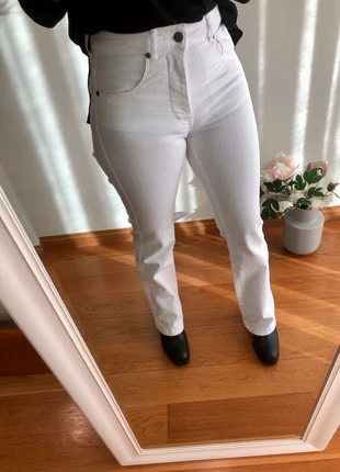 Calças brancas à boca de sino, marca: Ropachica, estado: Novo sem etiquetas, tamanho: M / 38 / 10, €7.00, €8.05 inclui Proteção do Comprador