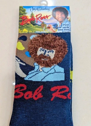 🎨 Bob Ross “Joy of Painting” Crew Socks, brand: NO LABEL, condition: New with tags, size: One size, £5.37, £6.34 includes Buyer Protection