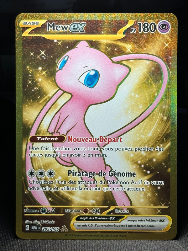 Carte Pokémon Mew EX 205/165 Gold EV 3.5 151 FR Neuve 1