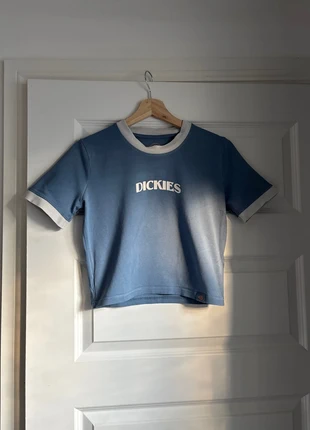 Dickies Blue & White Ringer Crop Top, brand: Dickies, condition: Very good, size: M / 10, £18.00, £19.60 includes Buyer Protection