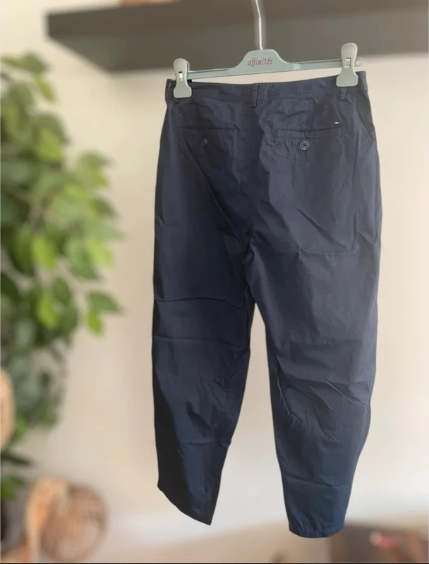 Pantalon court fluide droit bleu Tommy Hilfiger - photo numéro 2
