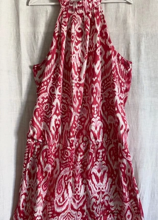 Robe en satin rose nouée dans le cou Etam 38/40 M/L, merk: Etam, staat: Heel goed, maat: M / 38 / 10, € 10,00, € 11,20 inclusief Kopersbescherming Pro