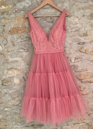 Sublime robe de cocktail ou cérémonie rose poudré Aire Barcelona., marca: Aire Barcelona, estado: Nuevo sin etiquetas, tamaño: S / 36 / 8, 100,00 €, 105,70 € Protección al comprador incluida
