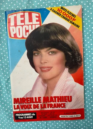 Ancien Télé Poche - Août 1986 - Complet et en TBE - Mireille Mathieu, brand: Tele poche, condition: Very good, €8.00, €9.10 includes Buyer Protection Pro