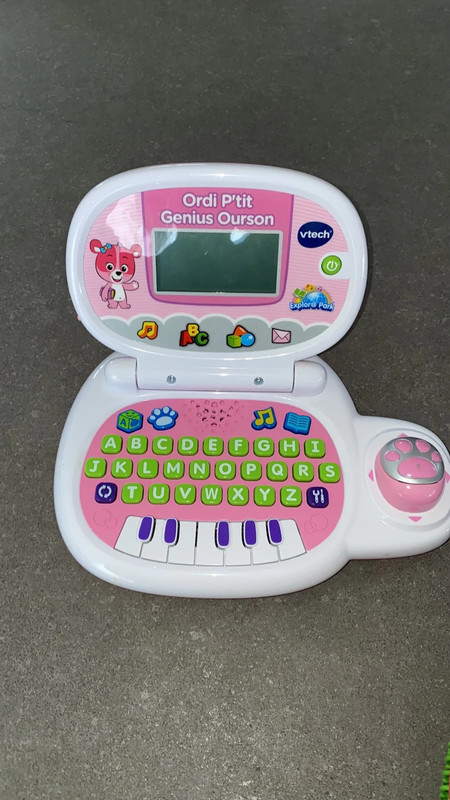 VTECH - Ordi P'tit Genius Ourson Rose - Ordinateur Éducatif Enfant