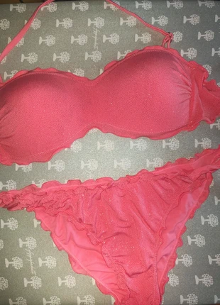 Costume Rosa glitterato il sopra può vestire M / L il sotto è regolabile, brand: Made In Italy, condizioni: Ottime, taglia: L / IT 44 / EU 40, €5.00, €5.95 include la Protezione acquisti