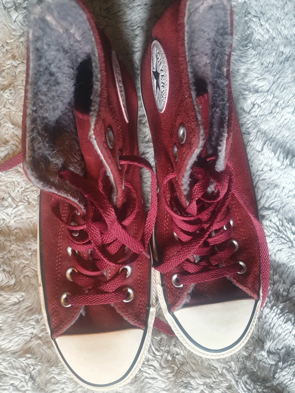 Maroon converse high tops 2024 size 7