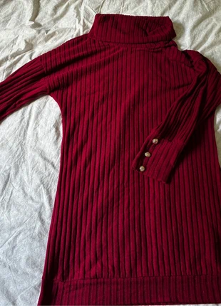 Burgundy jumper dress with turtleneck, brand: New Look, condition: Very good, size: L / 40 / 12, €2.00, €2.80 includes Buyer Protection