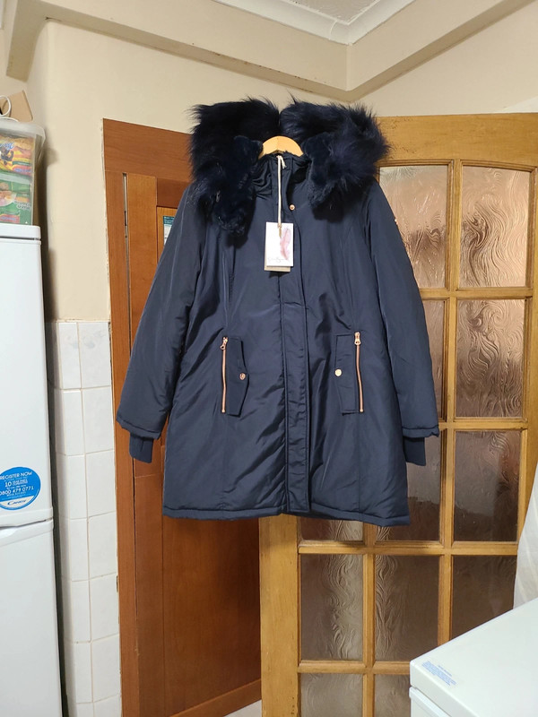 Faux fur hooded anorak jacket discount