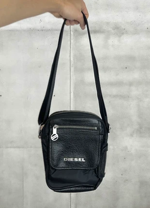 Sacoche diesel vintage cuir et tissu noir - unisex, marque: Diesel, état: Très bon état, 25,00 €, 26,95 € Protection acheteurs incluse