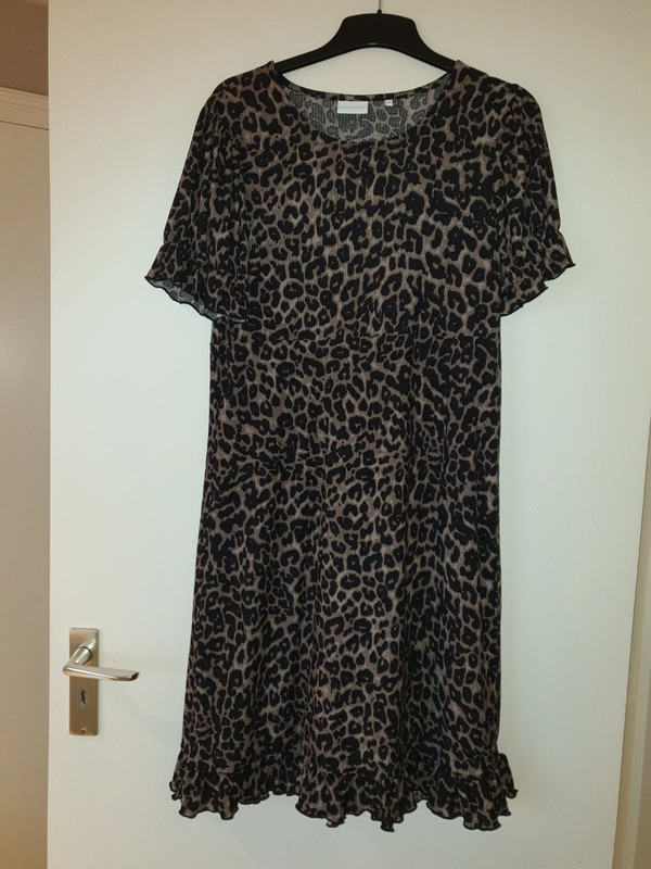 Zwangerschap jurk, zwart/bruin, print, Mamalicious,maat XL 1