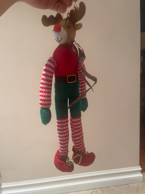 Vintage Poseable Christmas Reindeer Elf Plush. 3