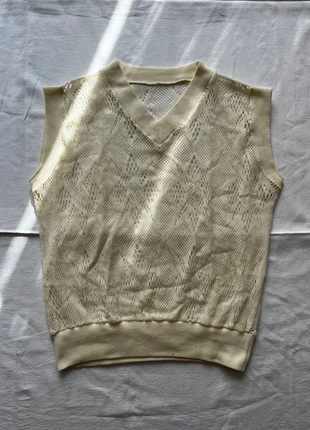 Gilet sans manches maille, marque: Vintage, état: Très bon état, taille: S, 10,00 €, 11,20 € Protection acheteurs incluse