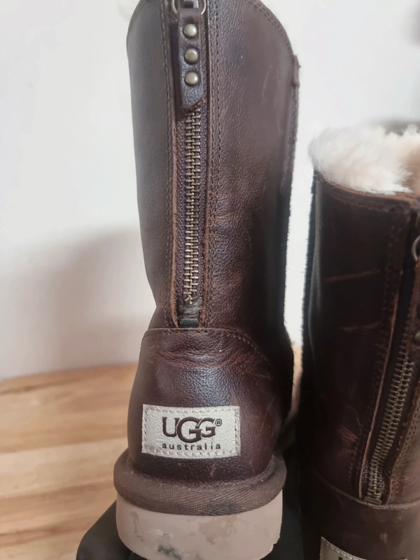 Ugg classic sale short leather brownstone