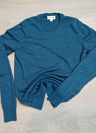 Pull Lacoste – Laine Pure – Taille 3 S – Bleu Pétrole, marca: Lacoste, estado: Muito bom, tamanho: S, €39.90, €42.60 inclui Proteção do Comprador