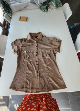 Chemisette rayée effet satin, marke: Laetitia Star, zustand: Sehr gut, größe: L / 40 / 12, 2,00 €, 2,80 € inklusive Vinted-Käuferschutz